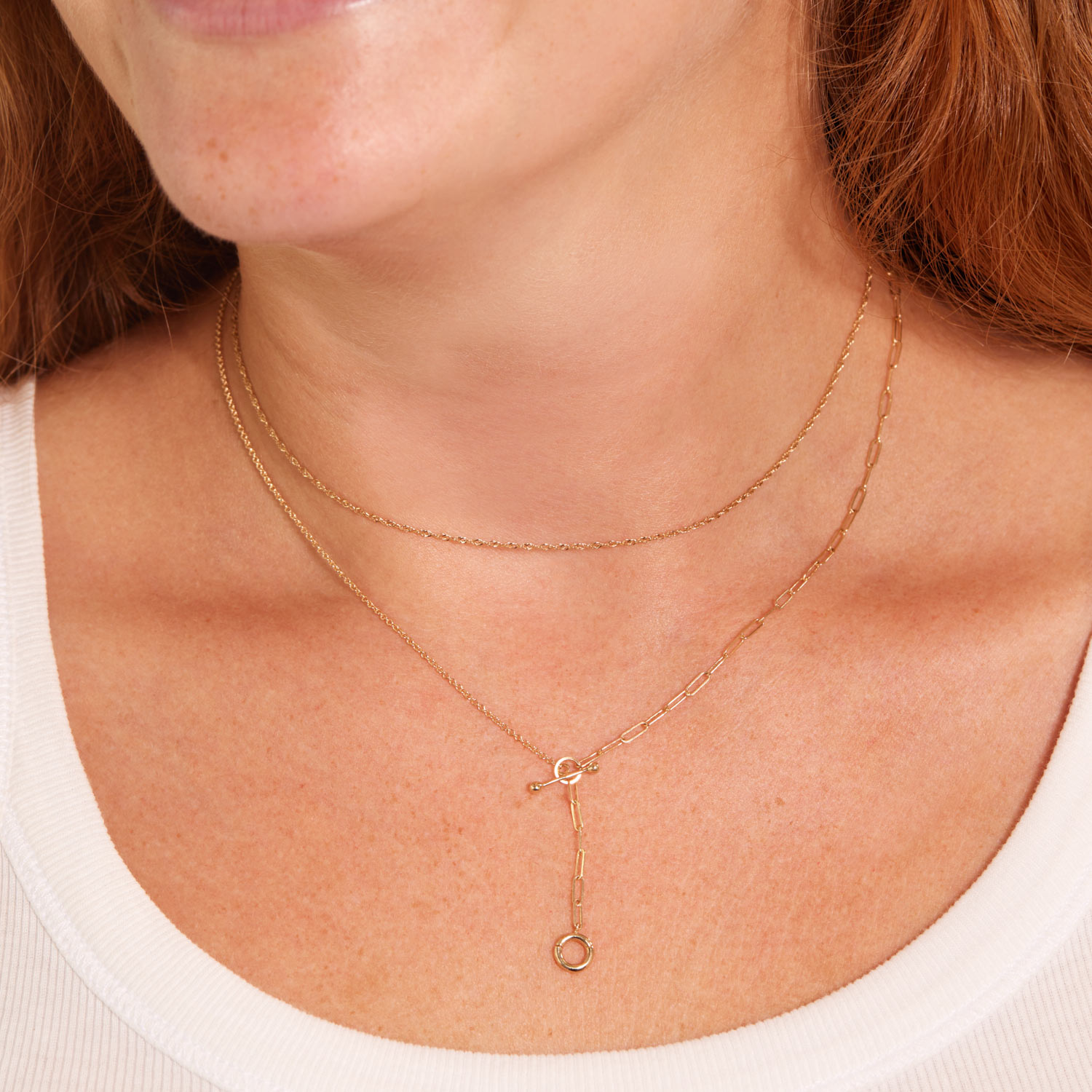 1976 Lariat Toggle Gold Necklace