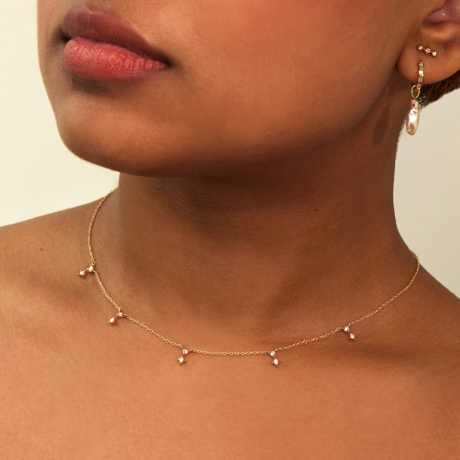 Diamond Moon Necklace 