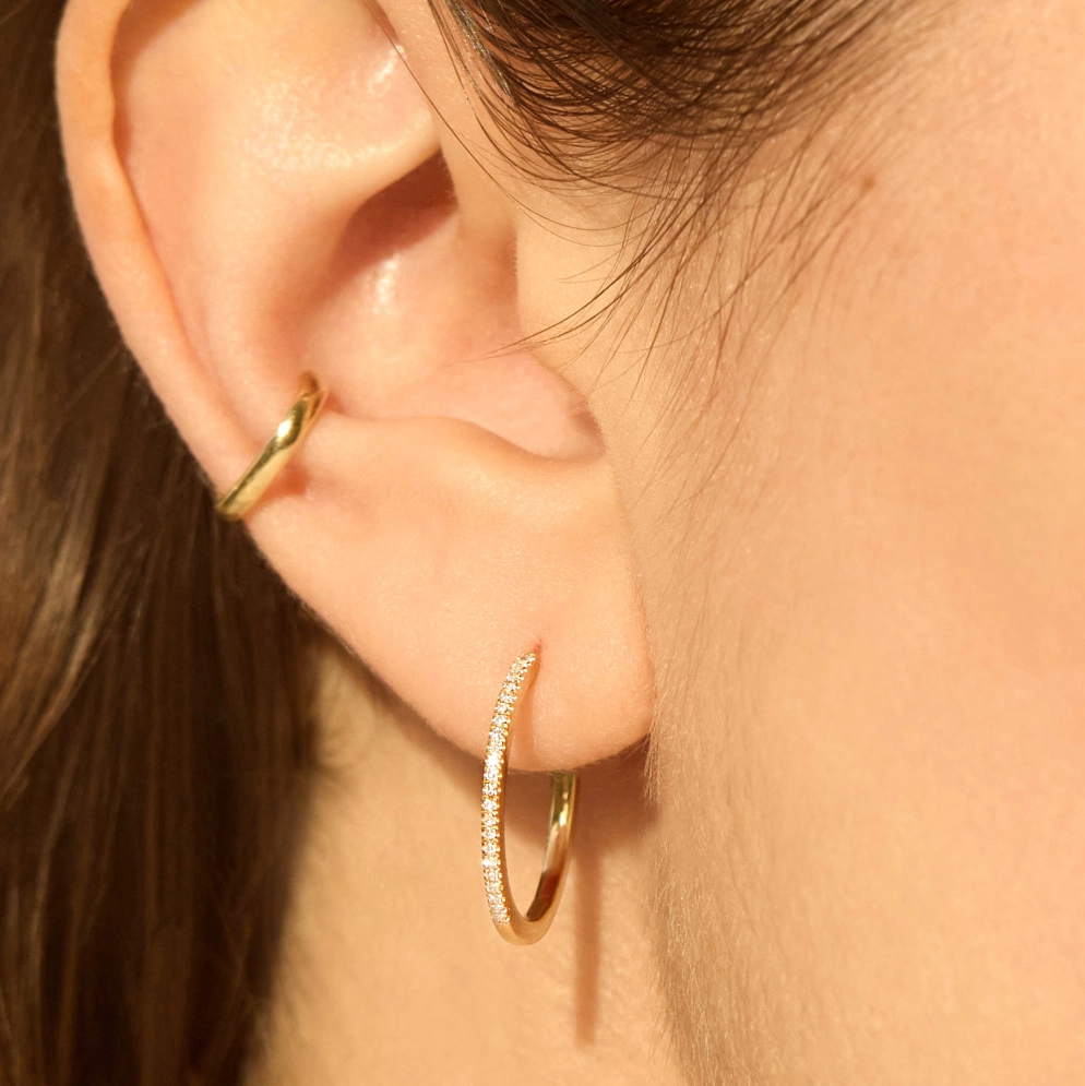 Fairy Light Diamond Hoops, Baby Grand (pair) 