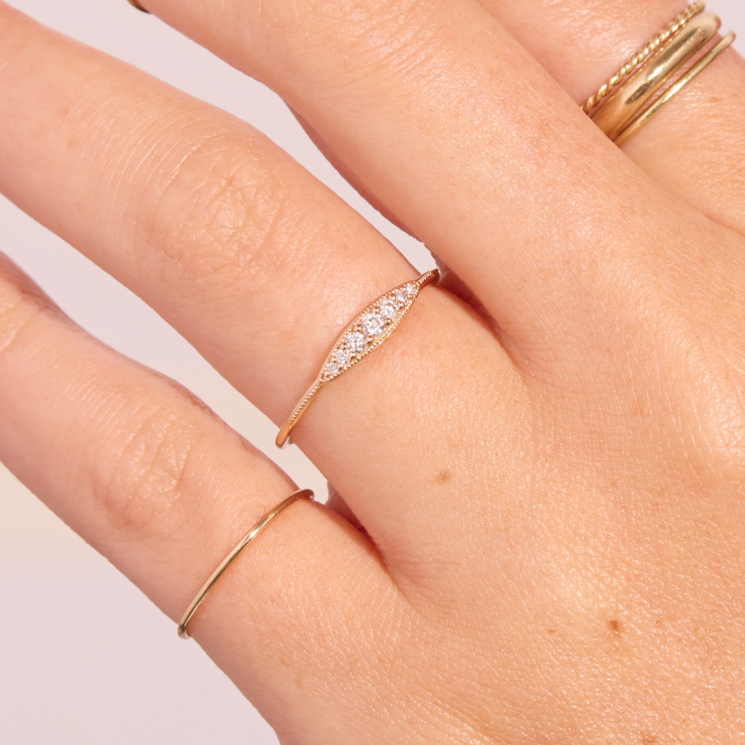 City Moon Diamond Ring 
