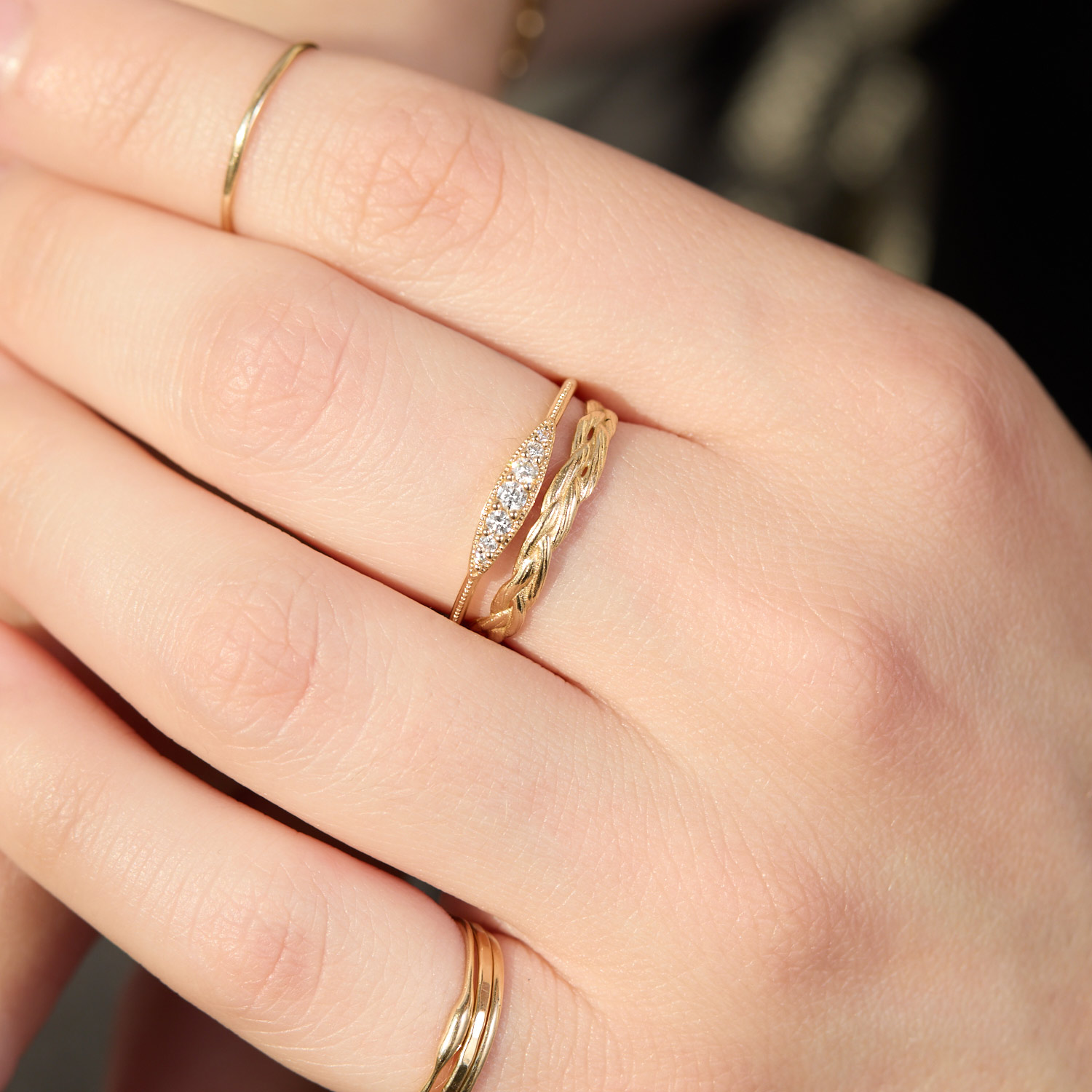 City Moon Diamond Ring