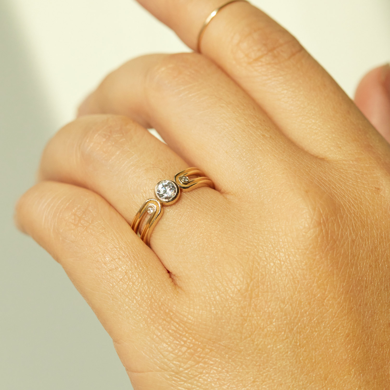 Gravitational Pull Diamond Ring 