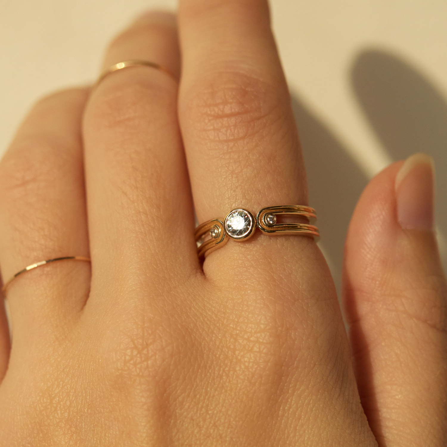 Gravitational Pull Diamond Ring