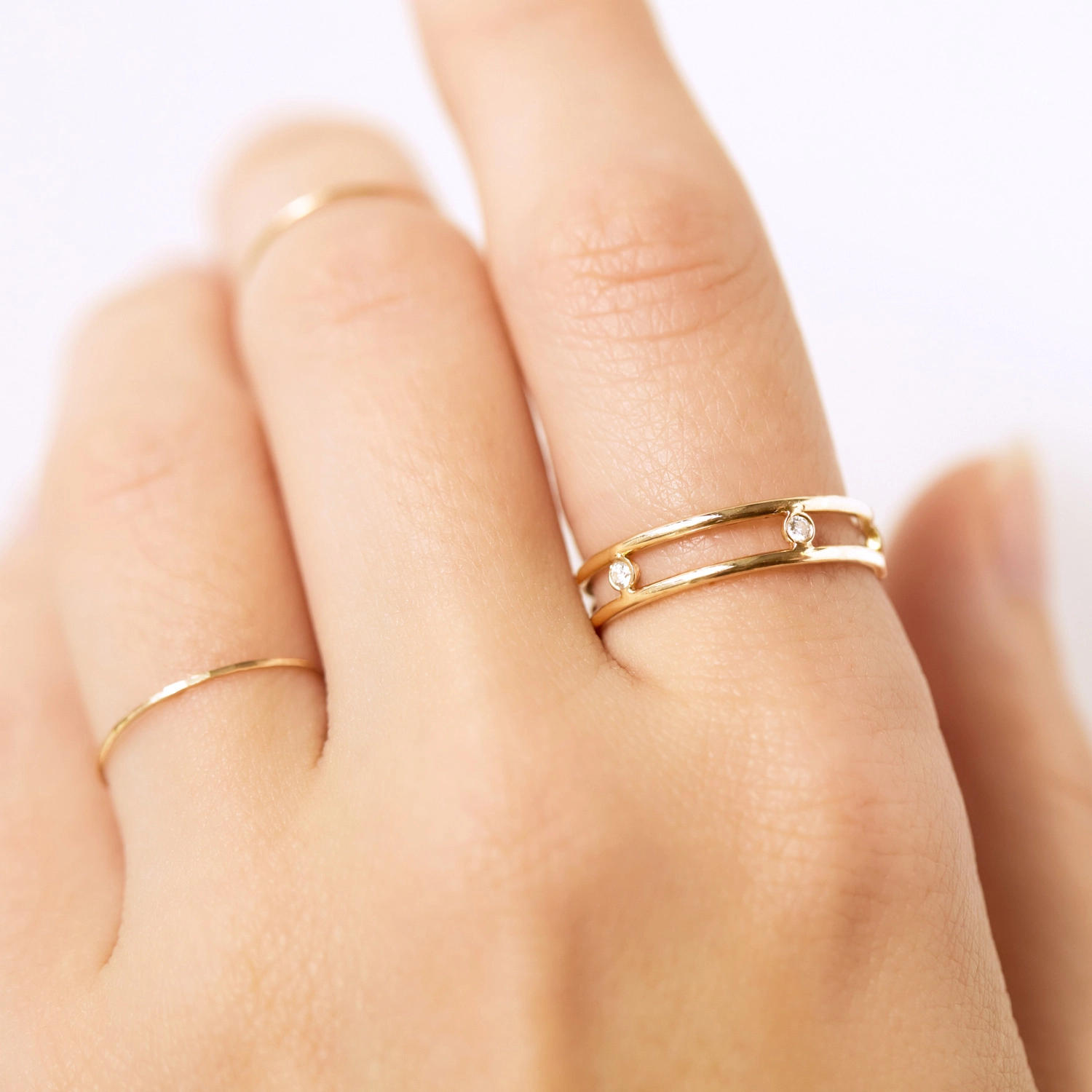 Double Band with Diamonds 
