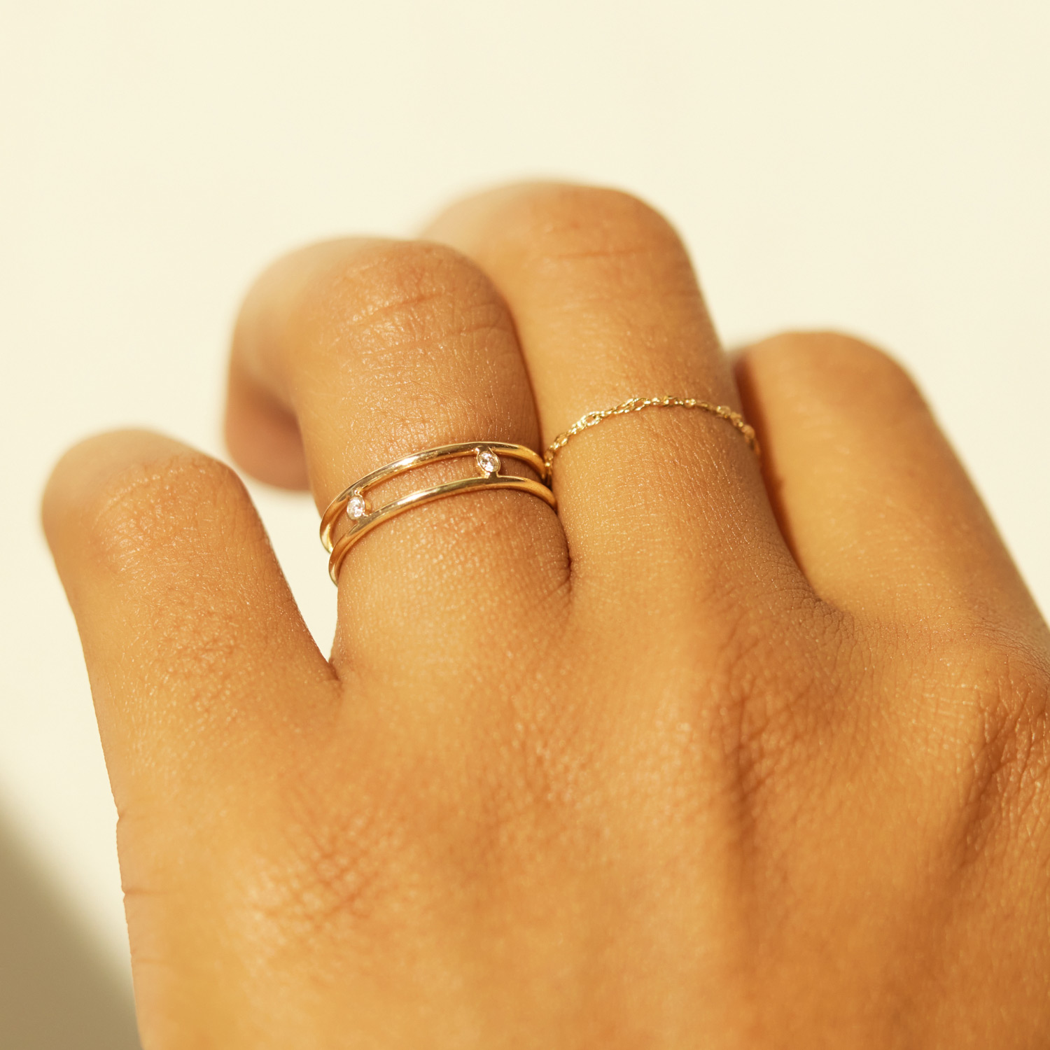 Double Band with Diamonds