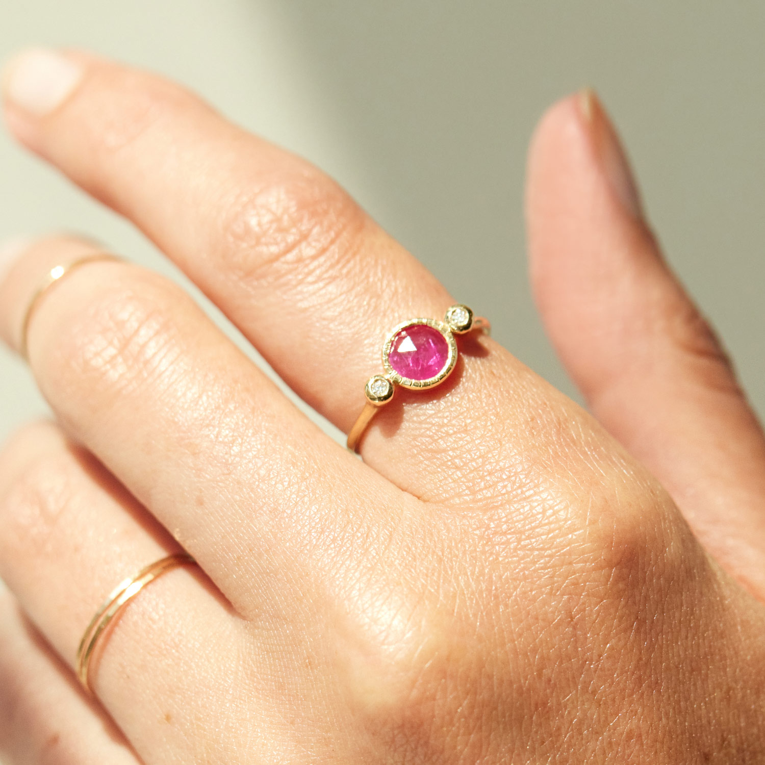 Ruby Sinfonia Ring with Diamonds 