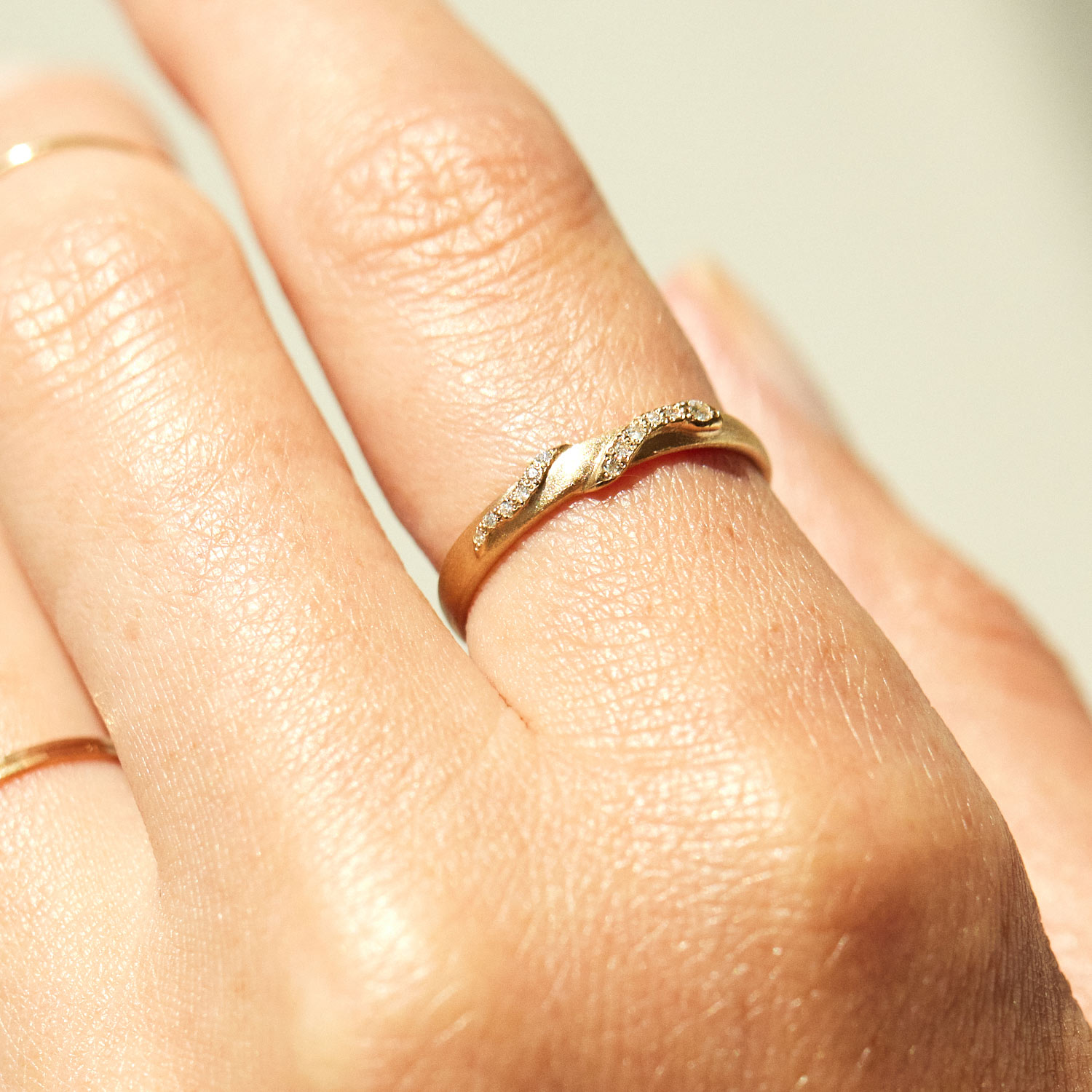 Diamond Slither Snake Ring 