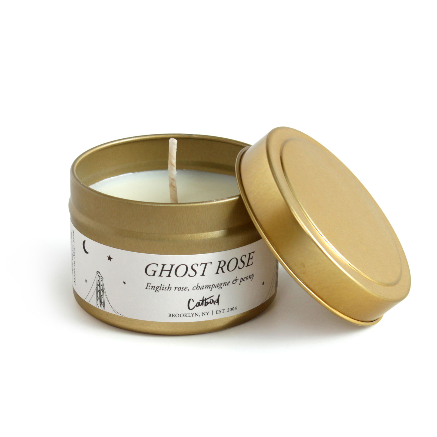 Ghost Rose Travel Candle