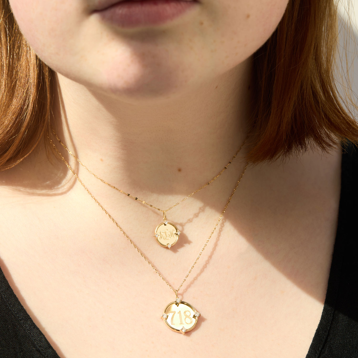 Angel Hair Diamond Gold Medallion