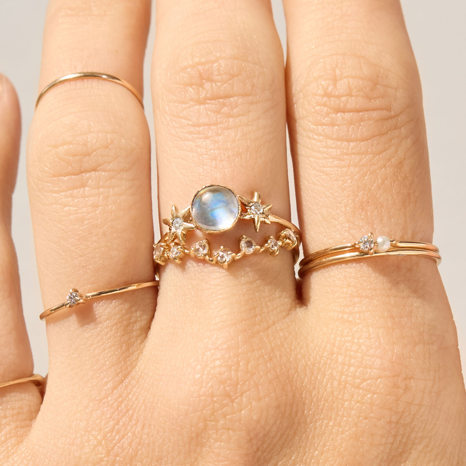 Titan Moonstone Ring 