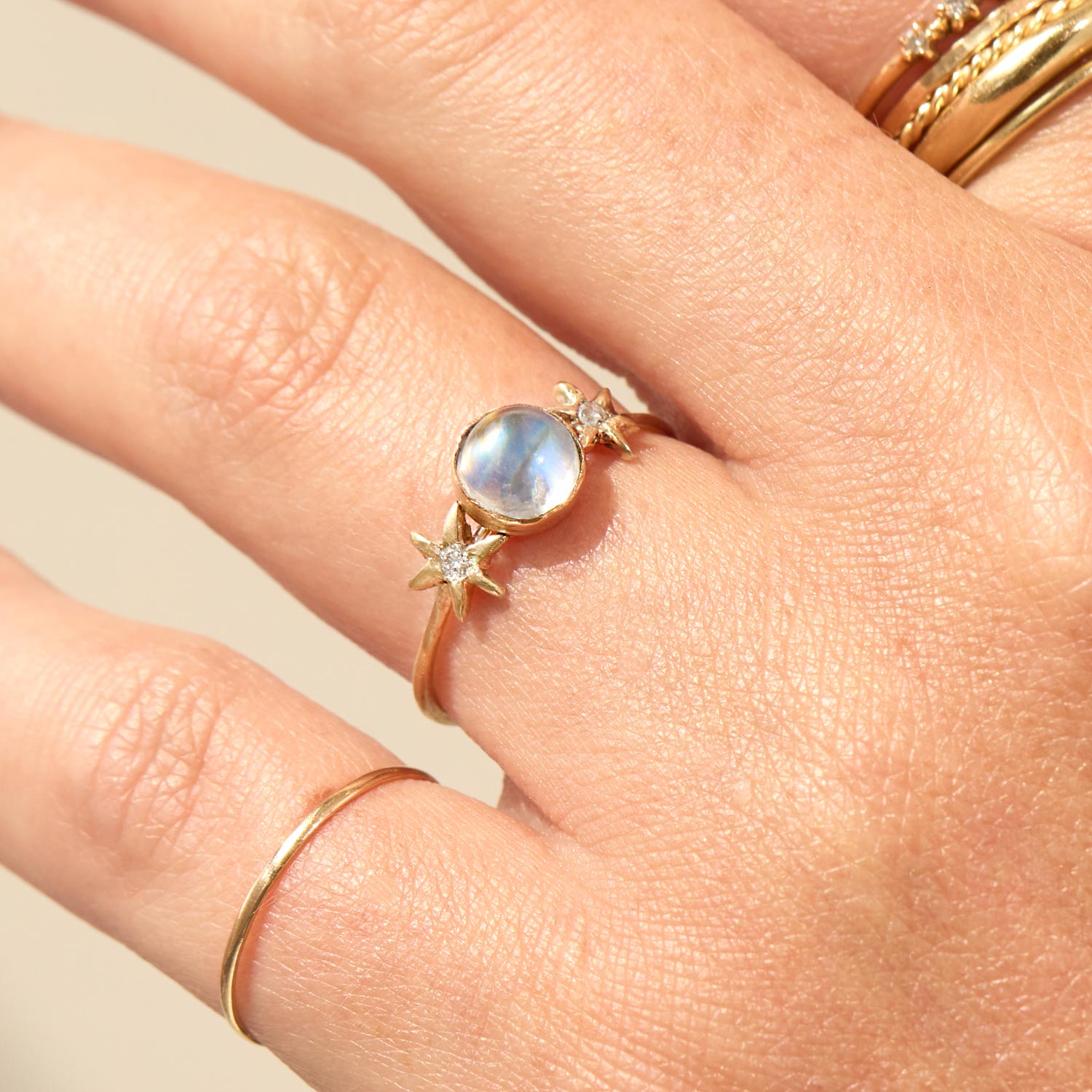 Titan Moonstone Ring