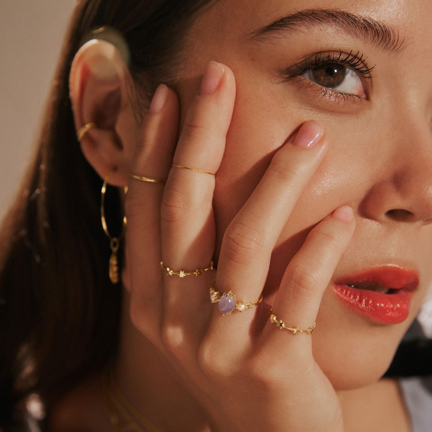 Nocturne Star Ring, Gold 