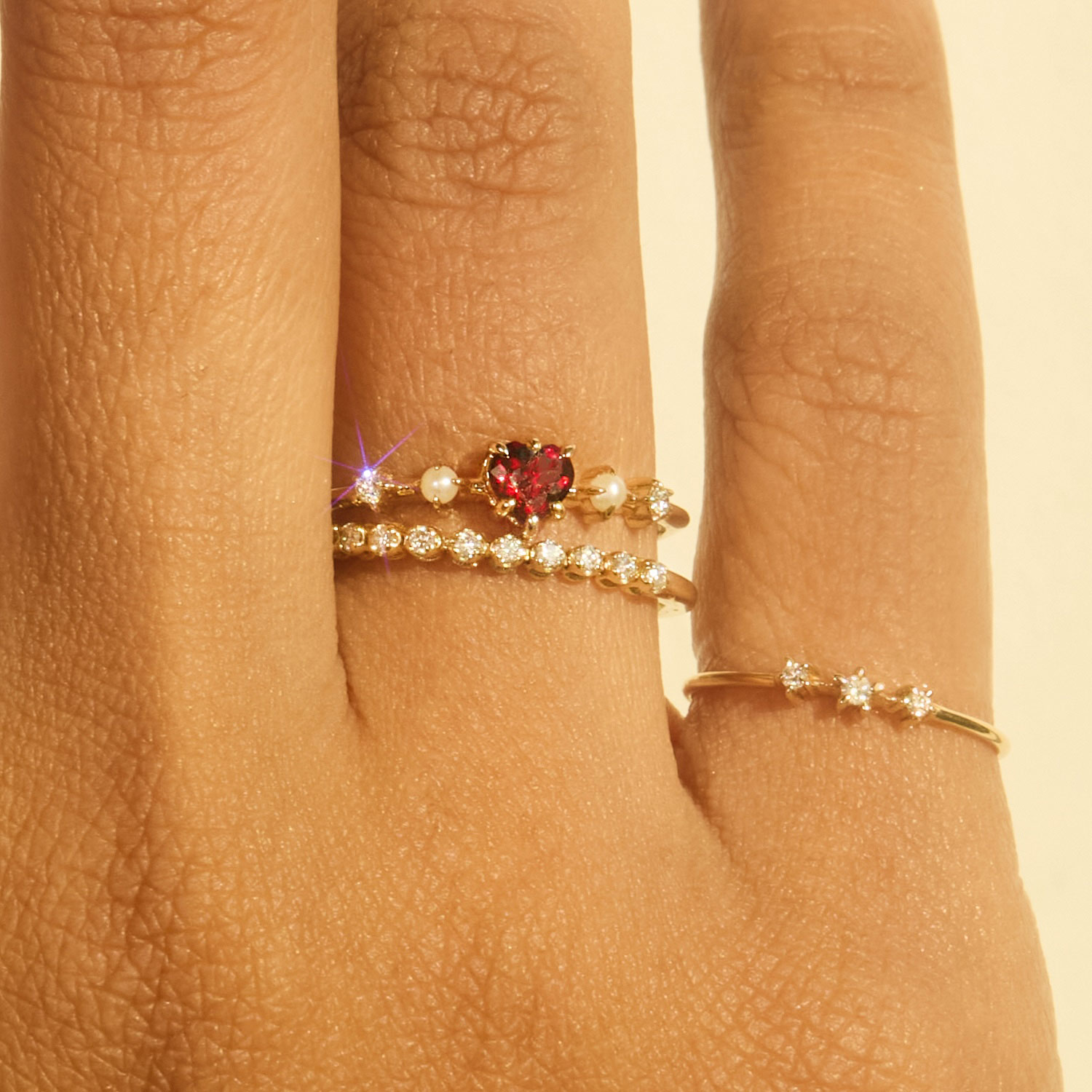 Great Heart Garnet Ring 