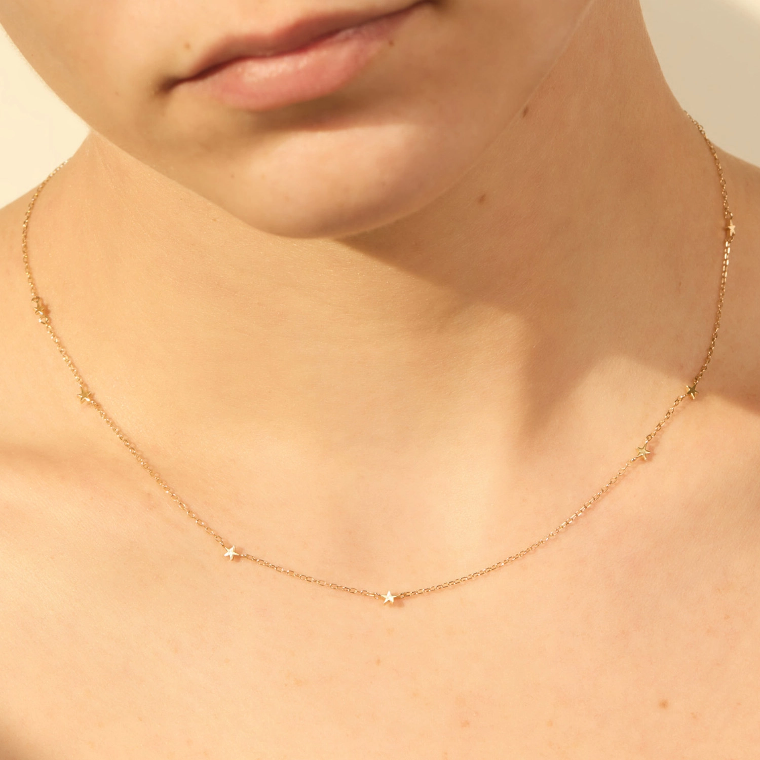 Nocturne Star Necklace, Gold 