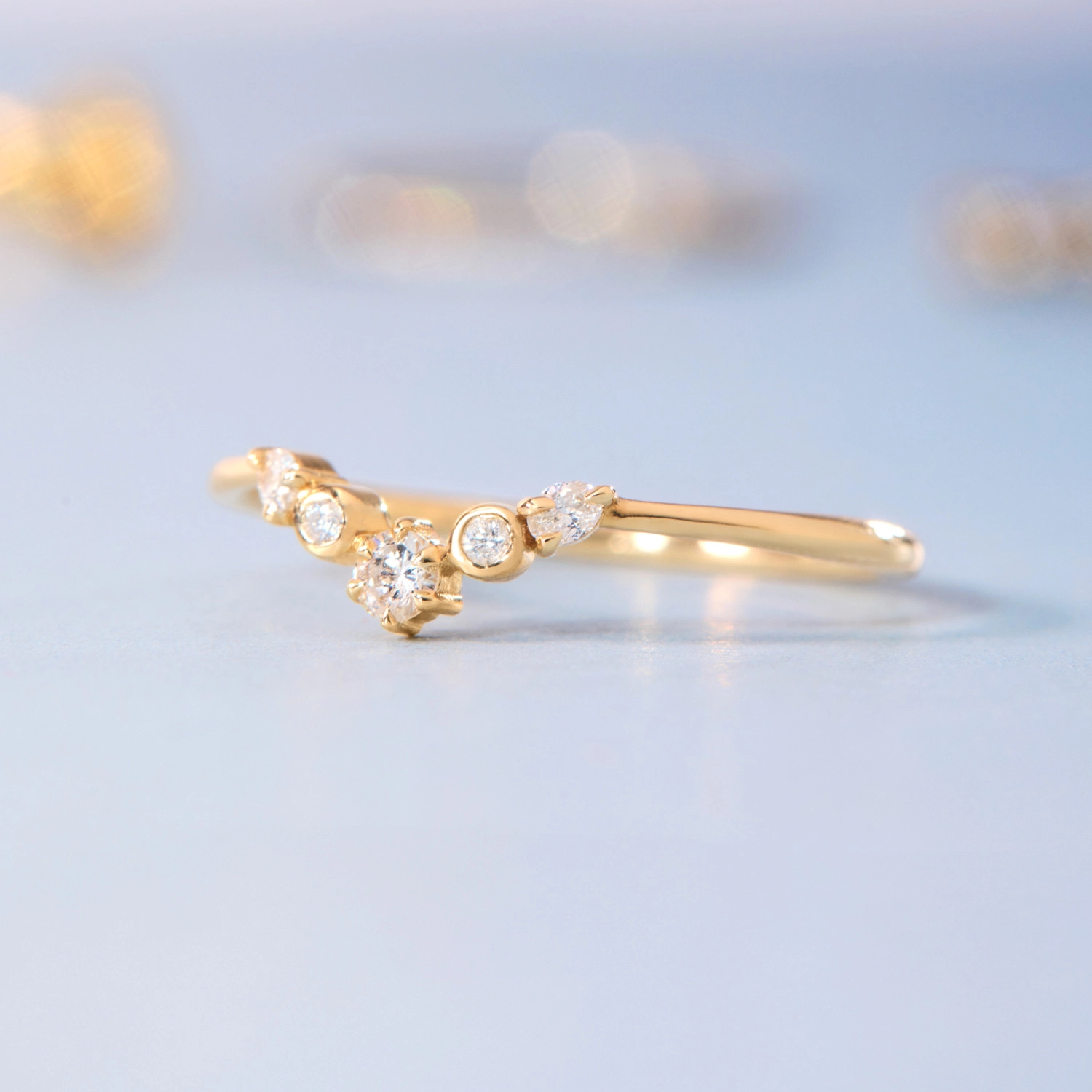 Astra Curved Diamond Band