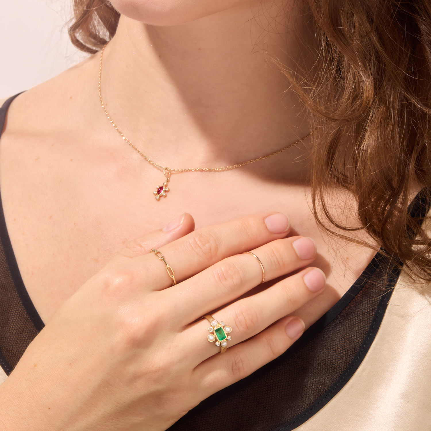 Aurelia Emerald Ring