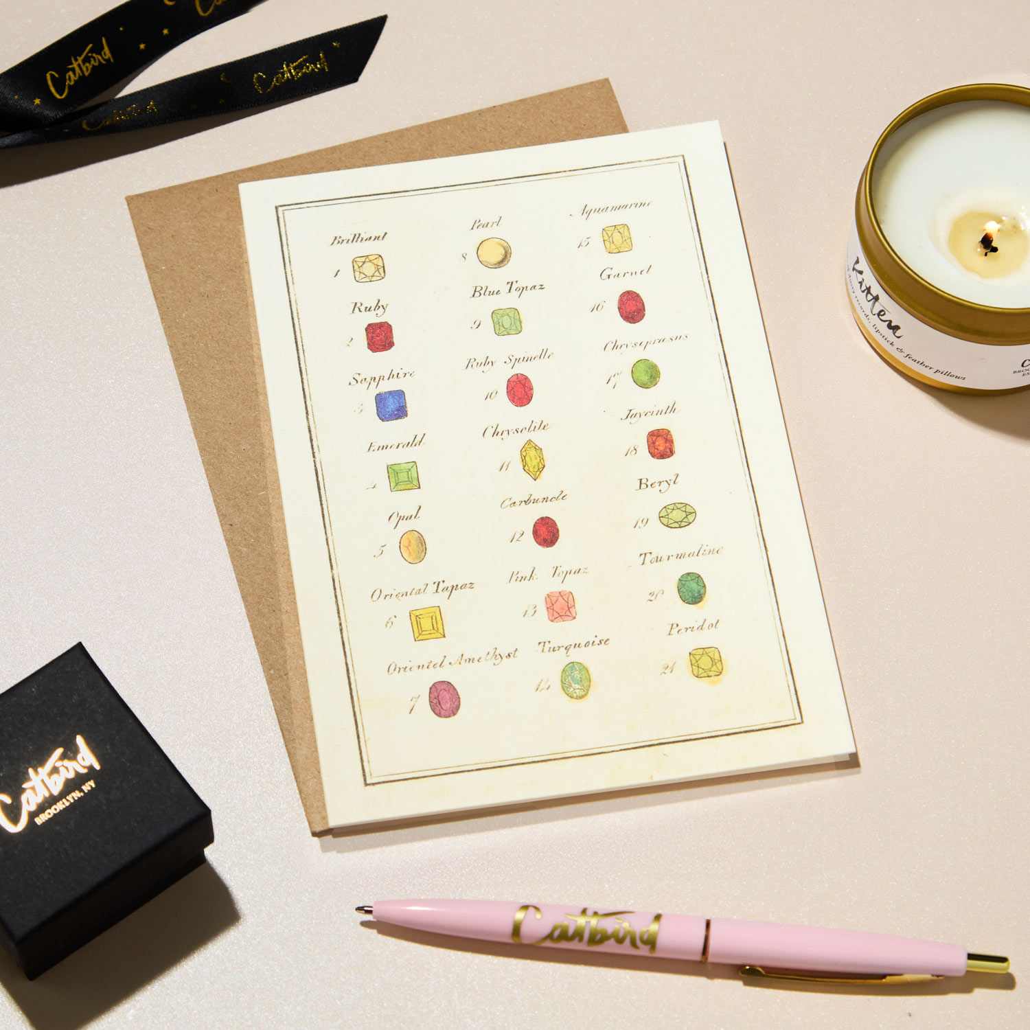 Cabinet of Gems Greeting Card 
