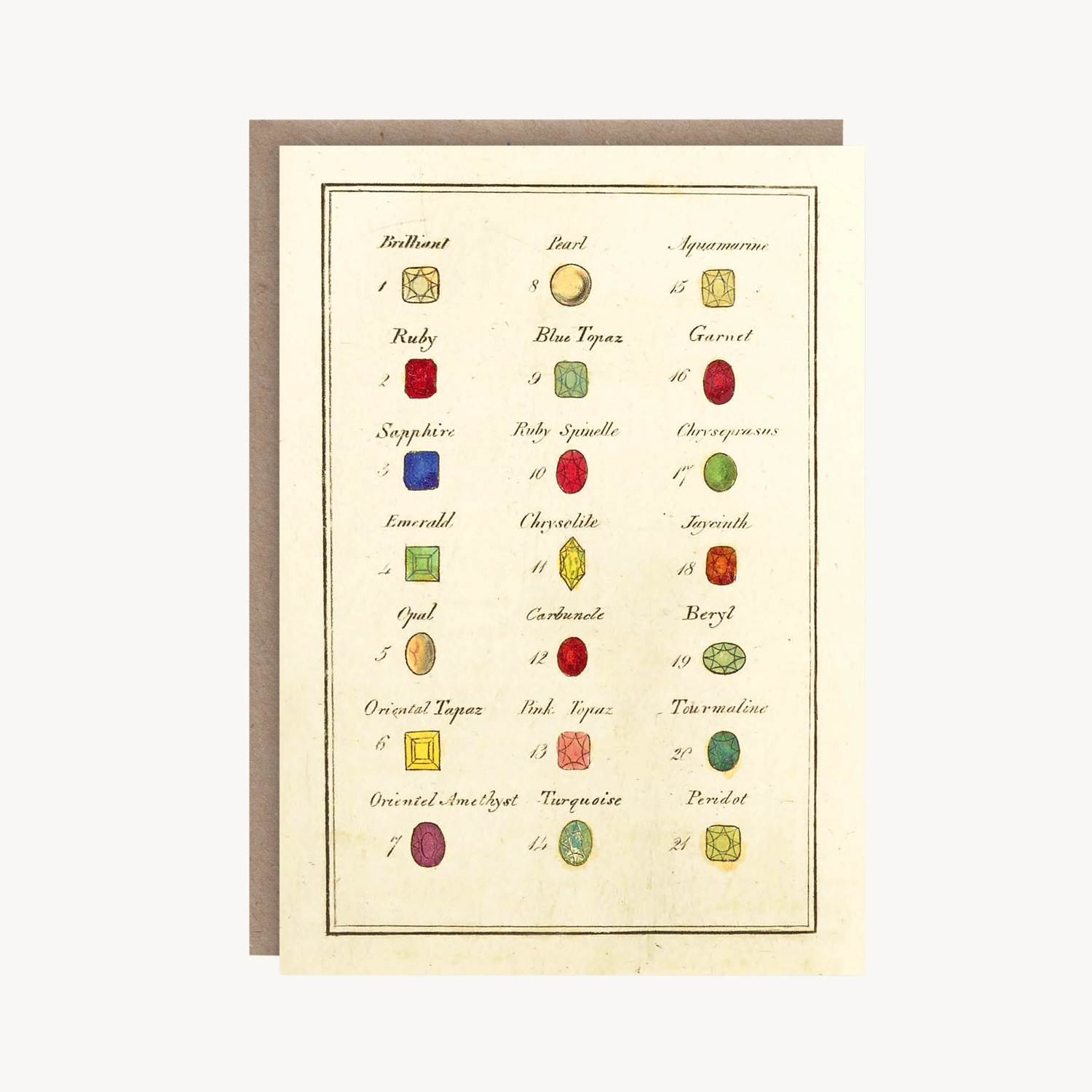 Cabinet of Gems Greeting Card