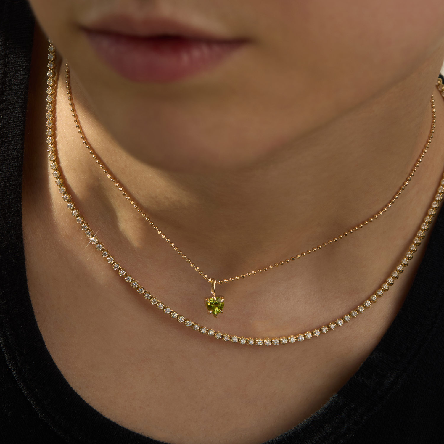 Great Heart Peridot Charm