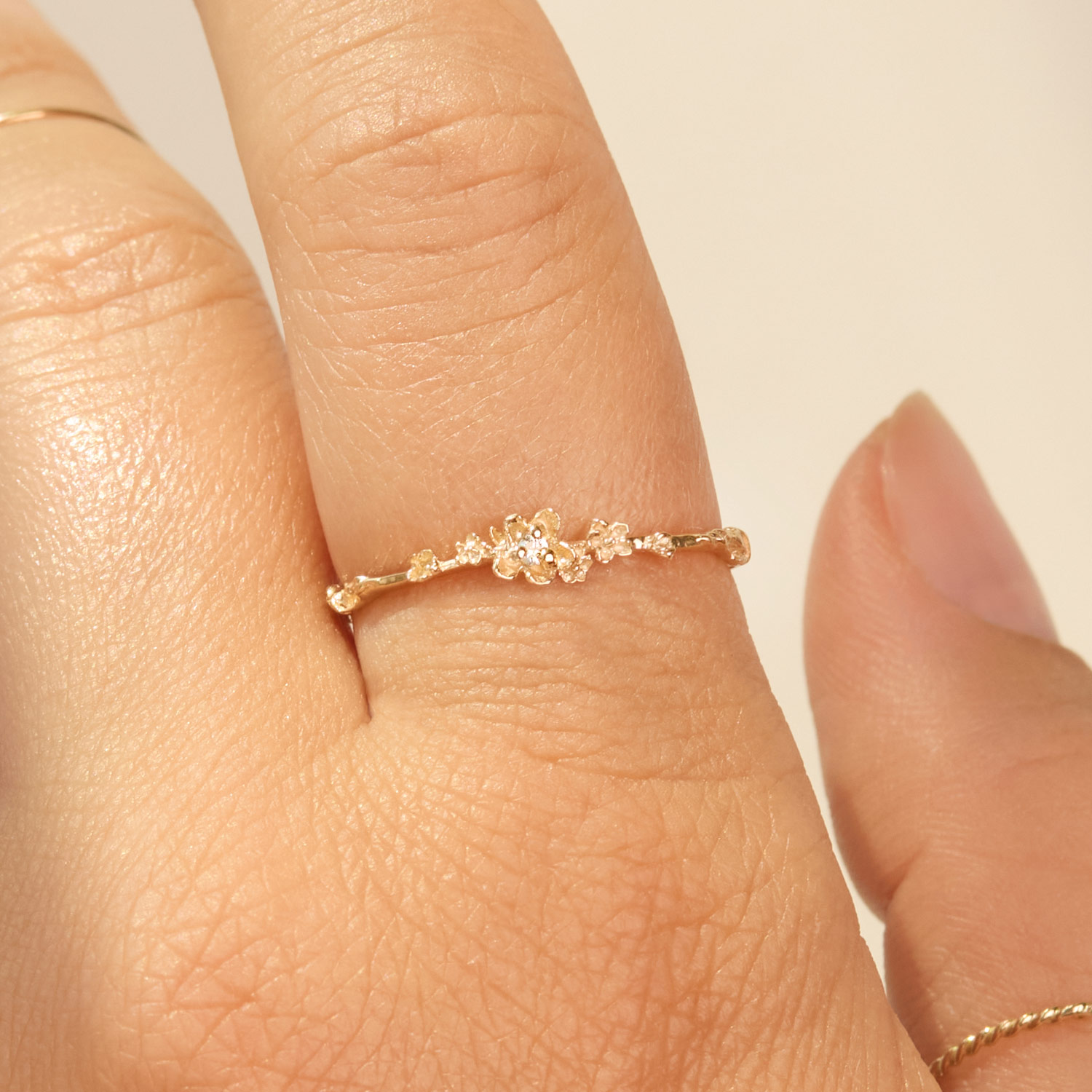 Diamond Buttercup Ring 