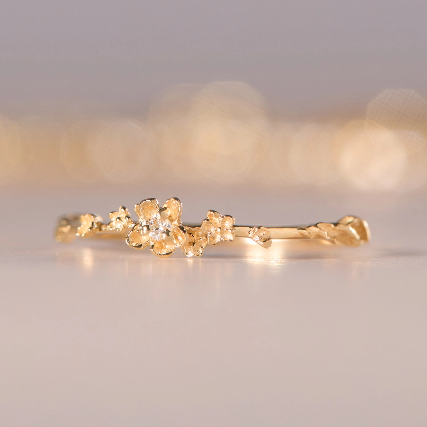 Diamond Buttercup Ring