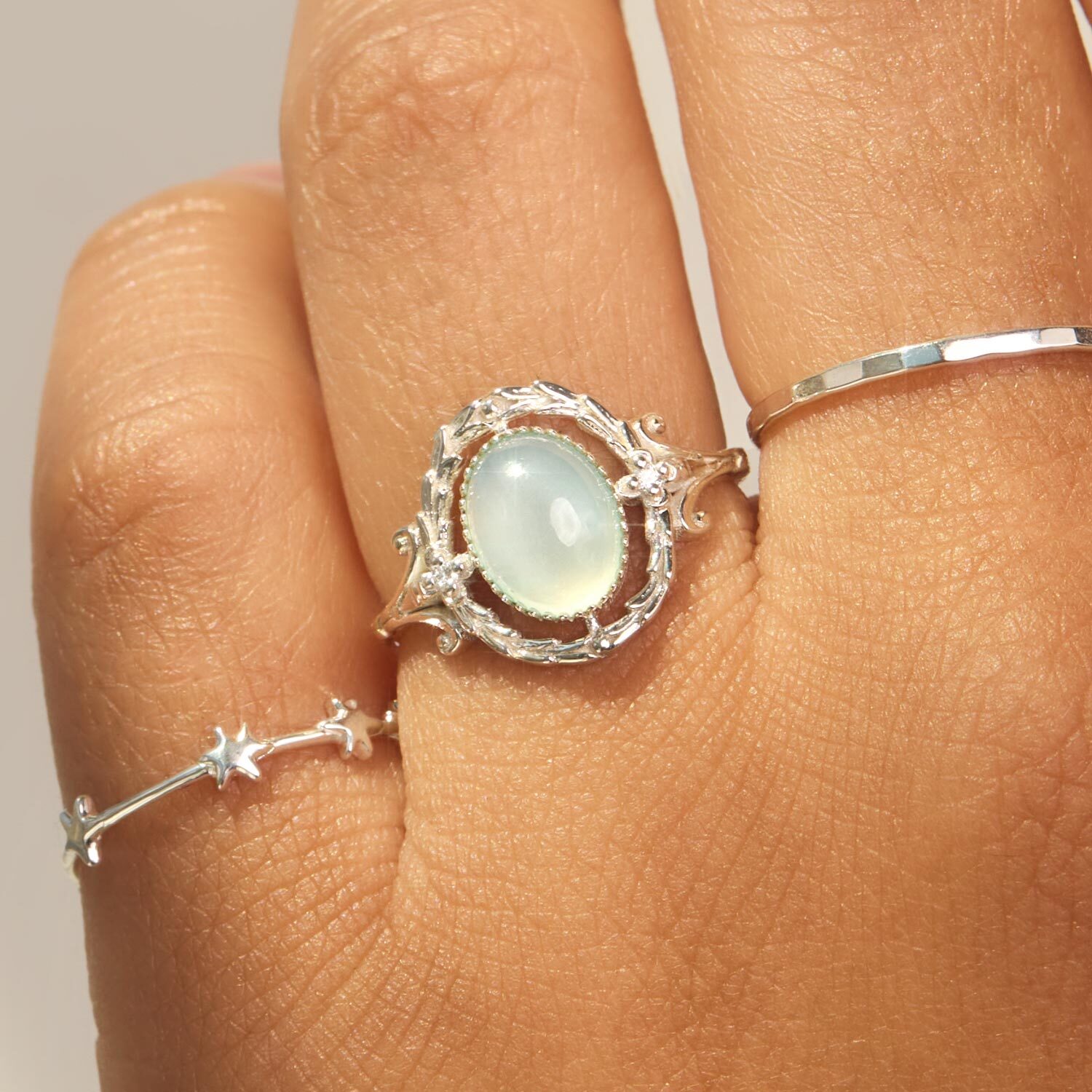 Forget Me Not Silver Ring 