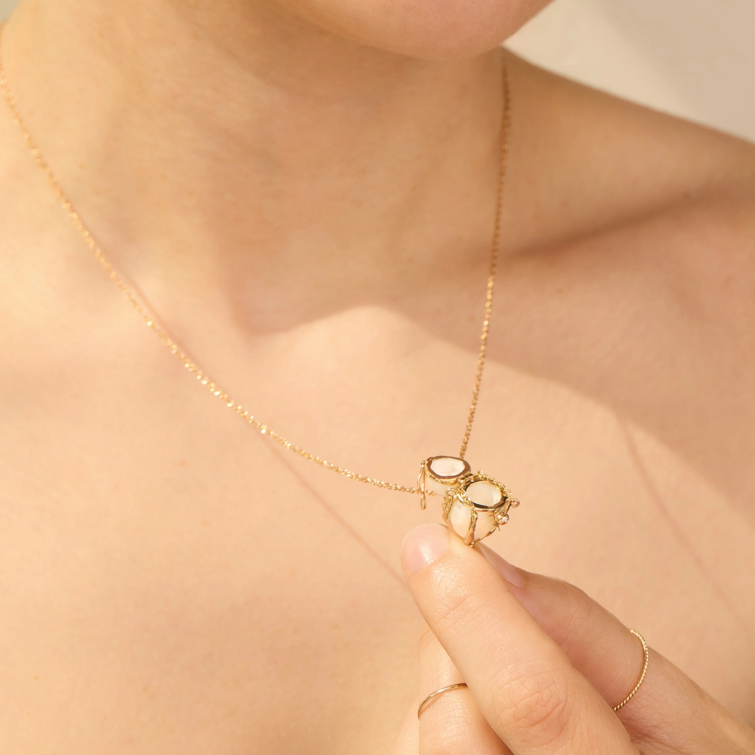 Pearl and Diamond Urn Pendant