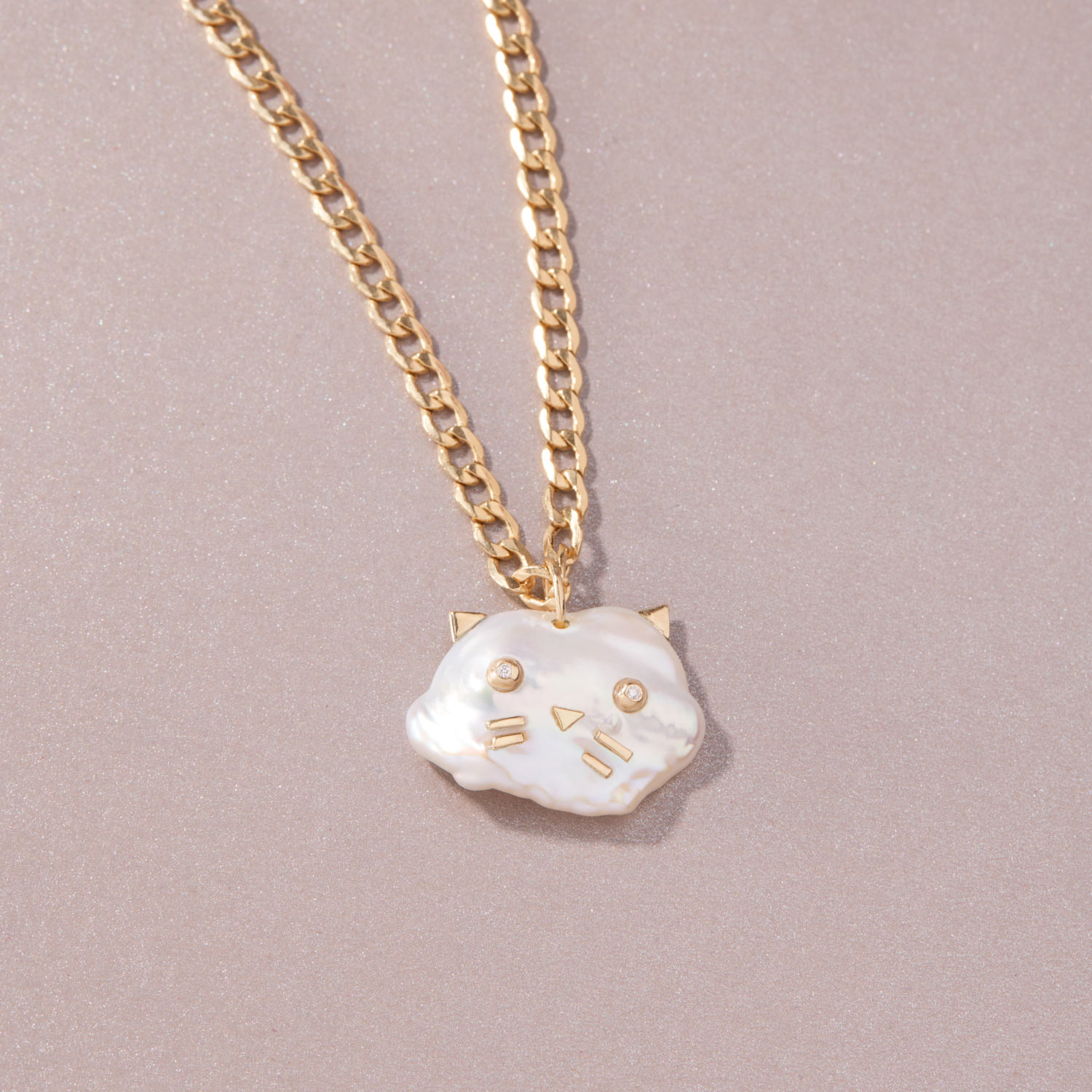 Purrl Cat Pearl Charm