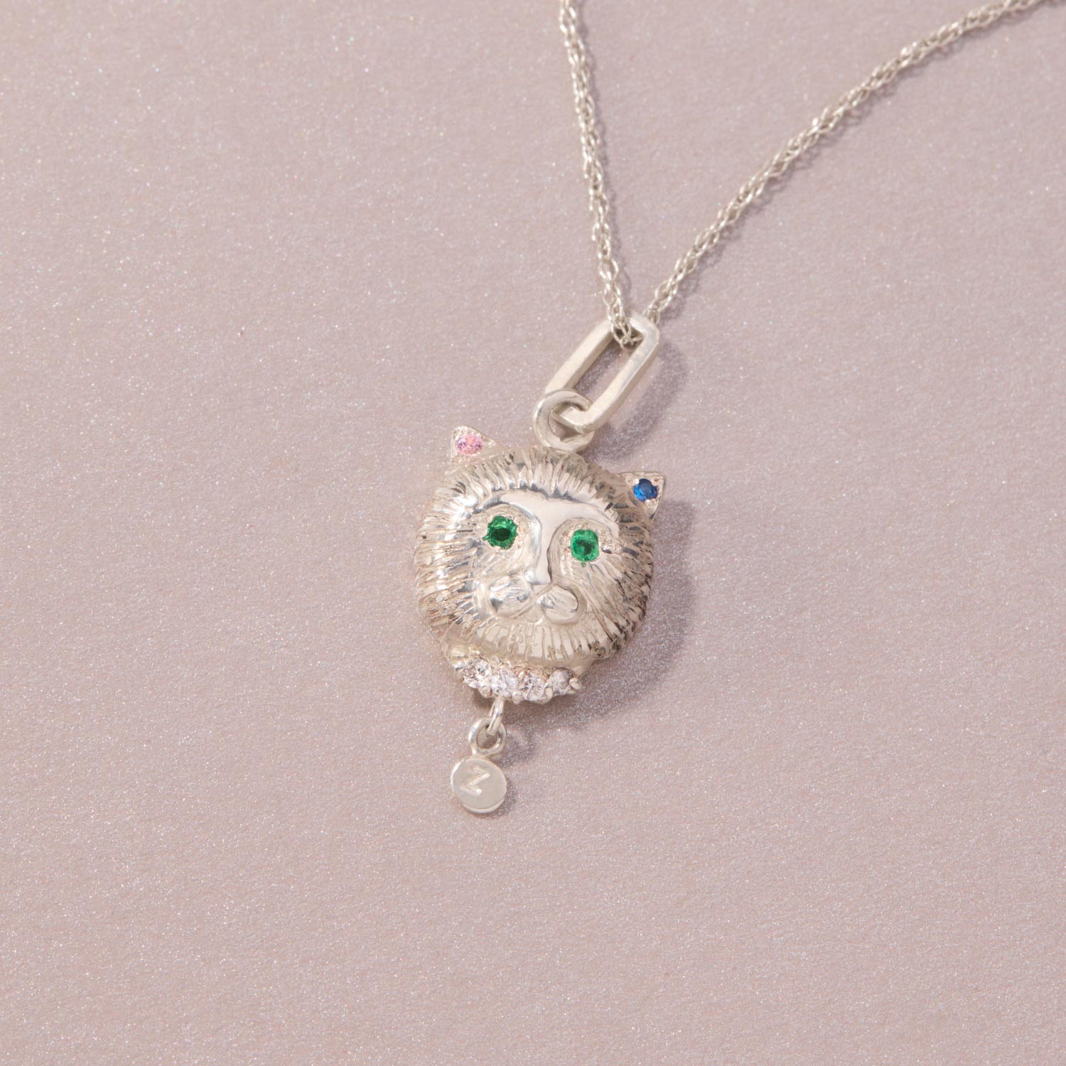 Jeweled Cat Charm