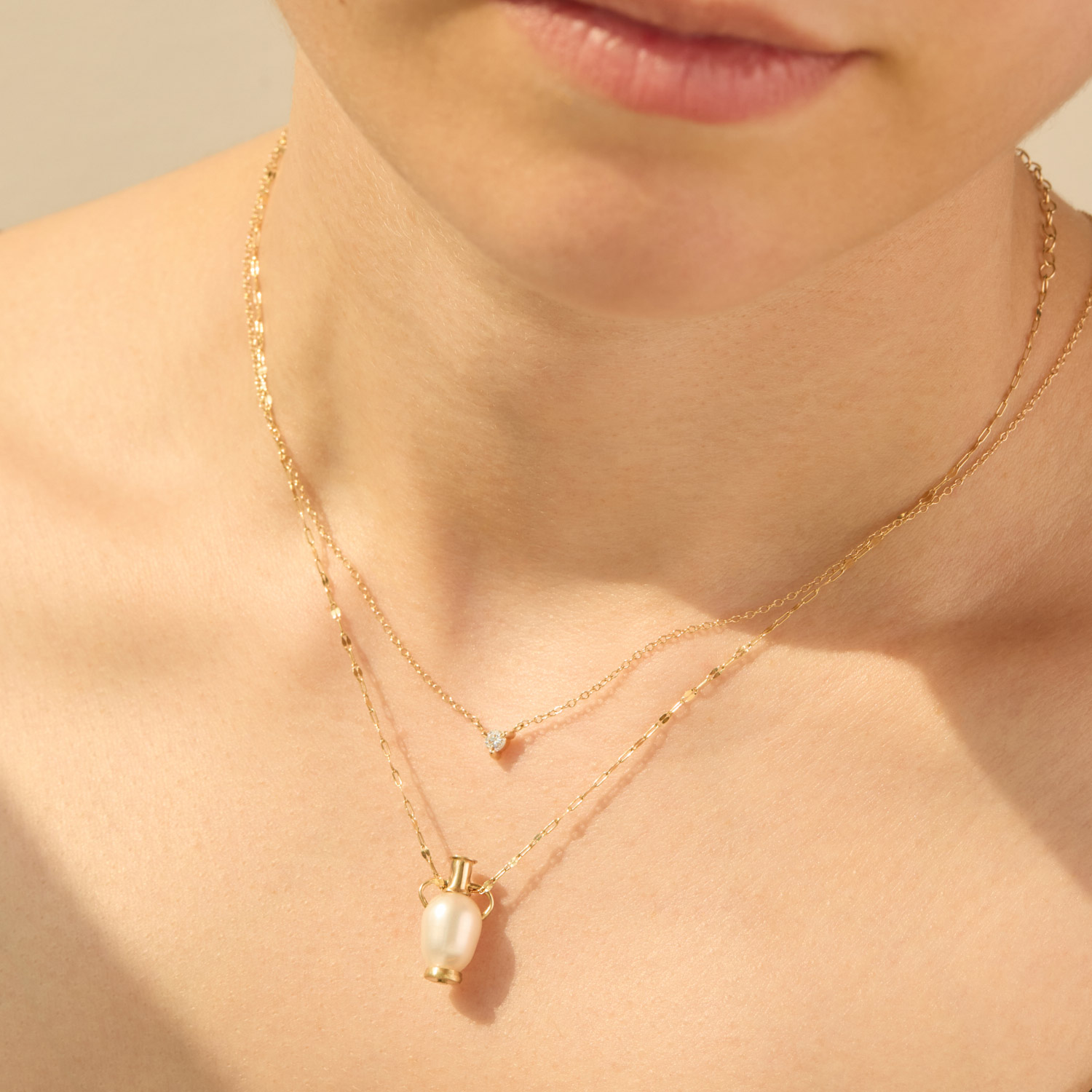 Footed Pearl Vessel Charm