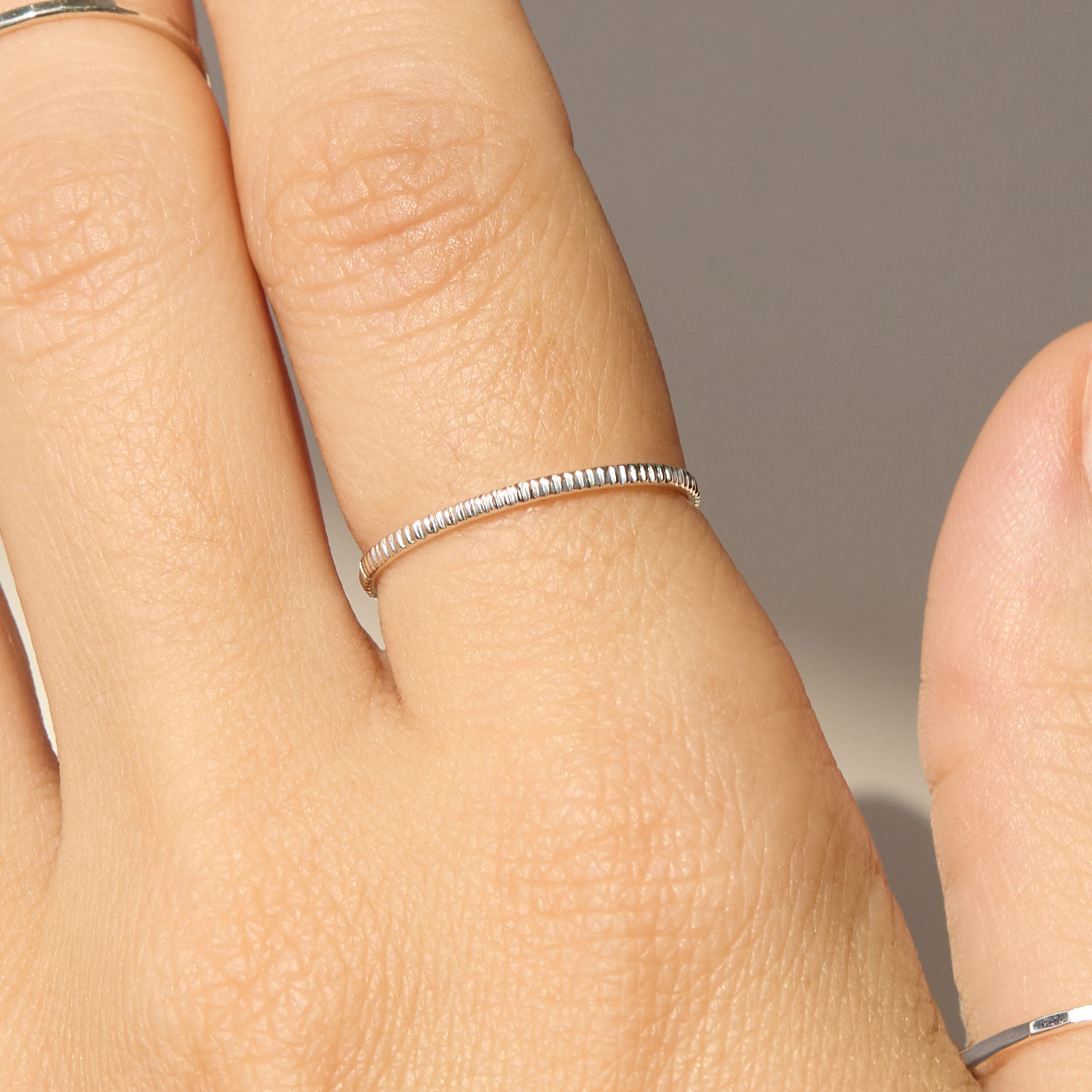 Petite Silver Fountain Ring 