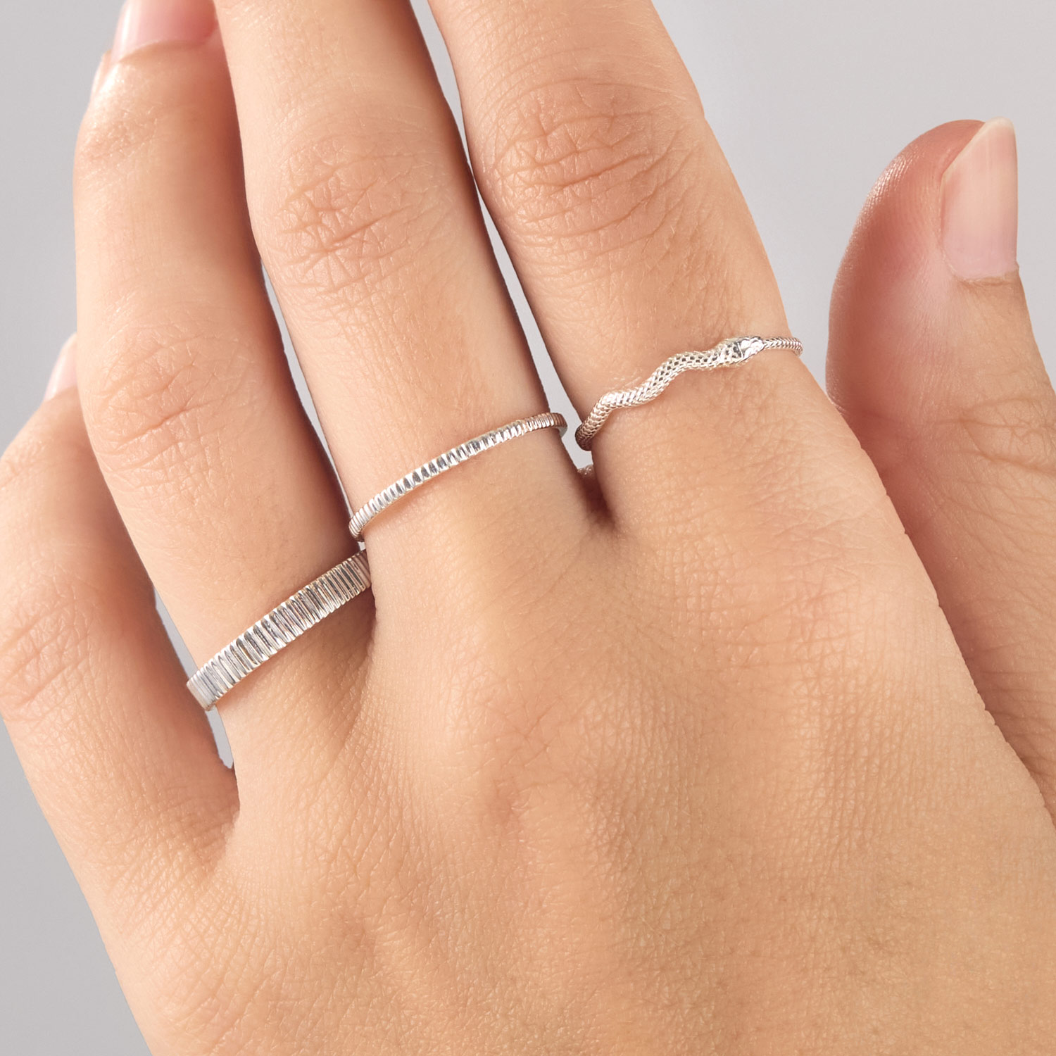 Petite Silver Fountain Ring
