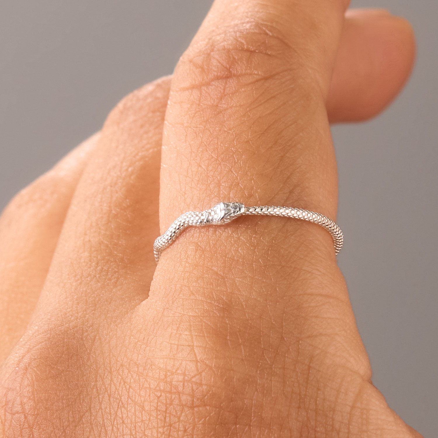Sylvie Silver Snake Stacking Ring