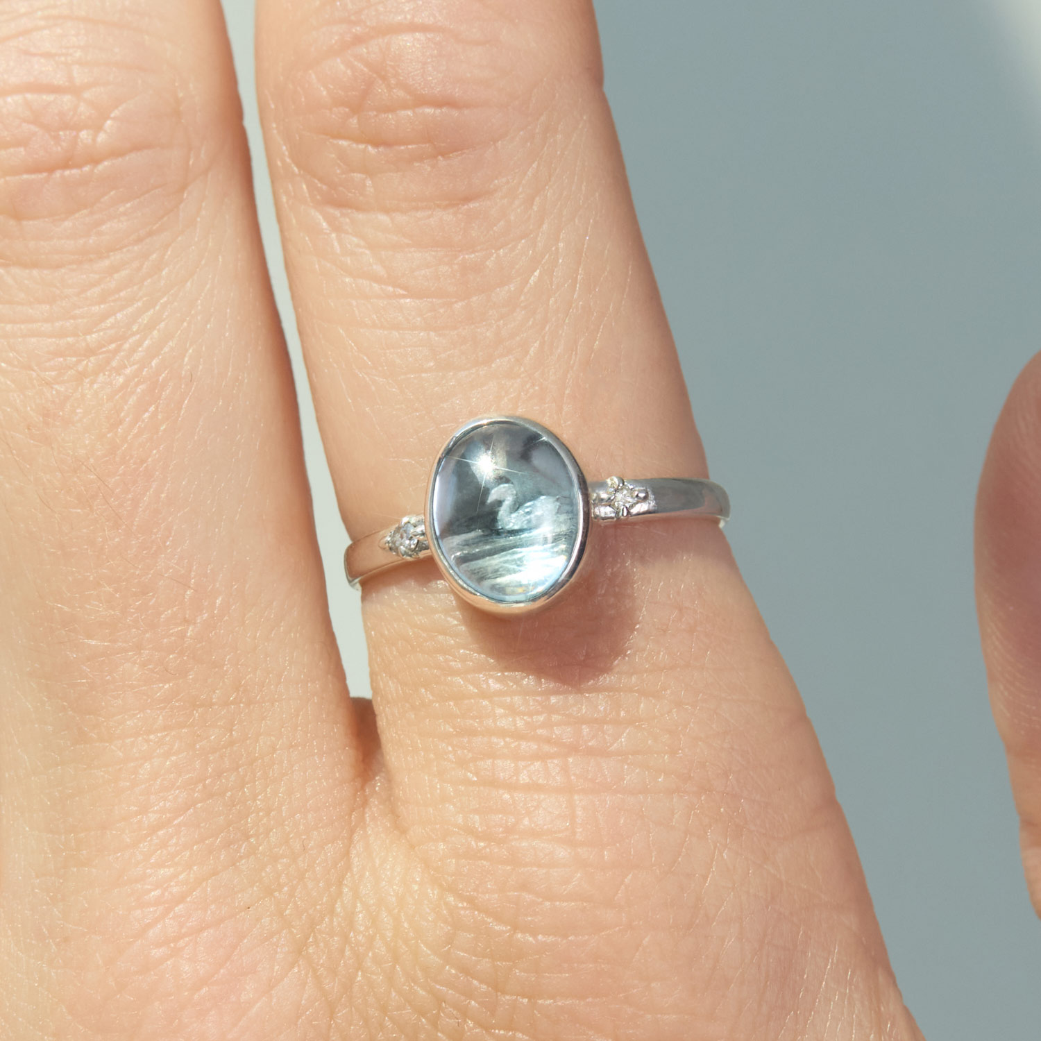 Make You Blue Silver Ring
