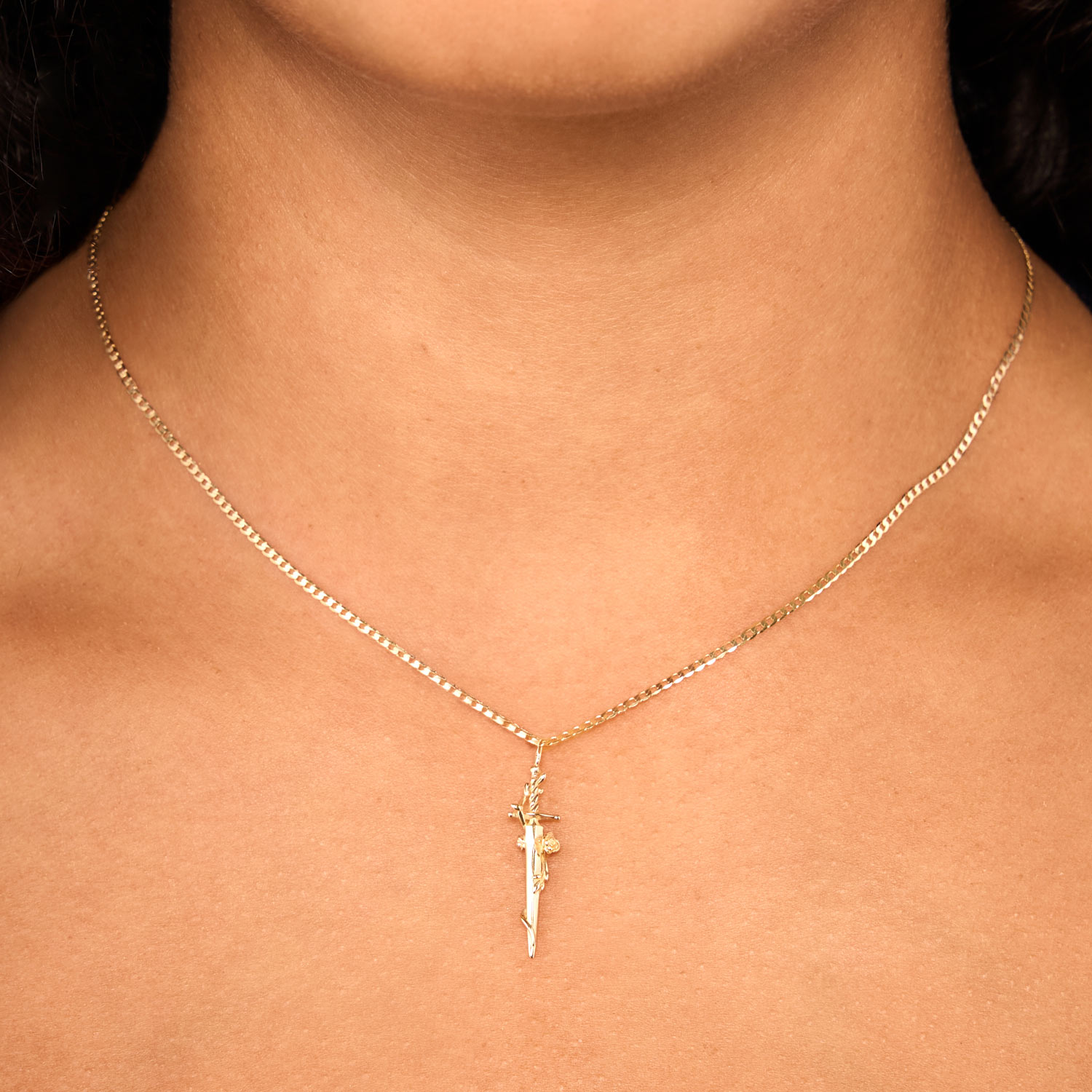 Tender Touches Gold Dagger Charm