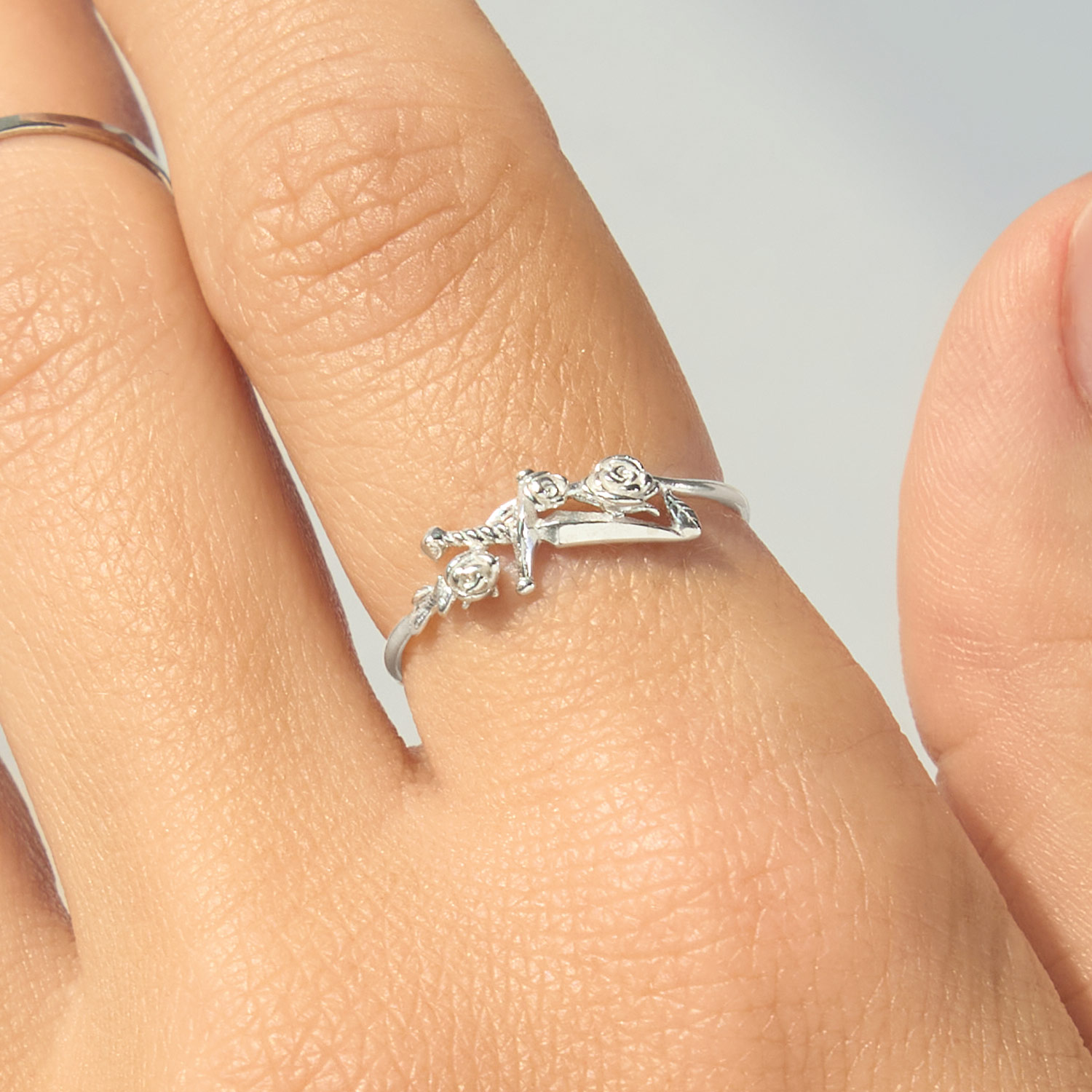 Tender Touches Silver Dagger Ring