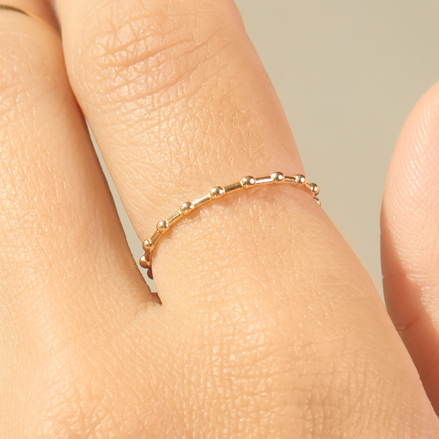 Poppy Seed Gold Ring 