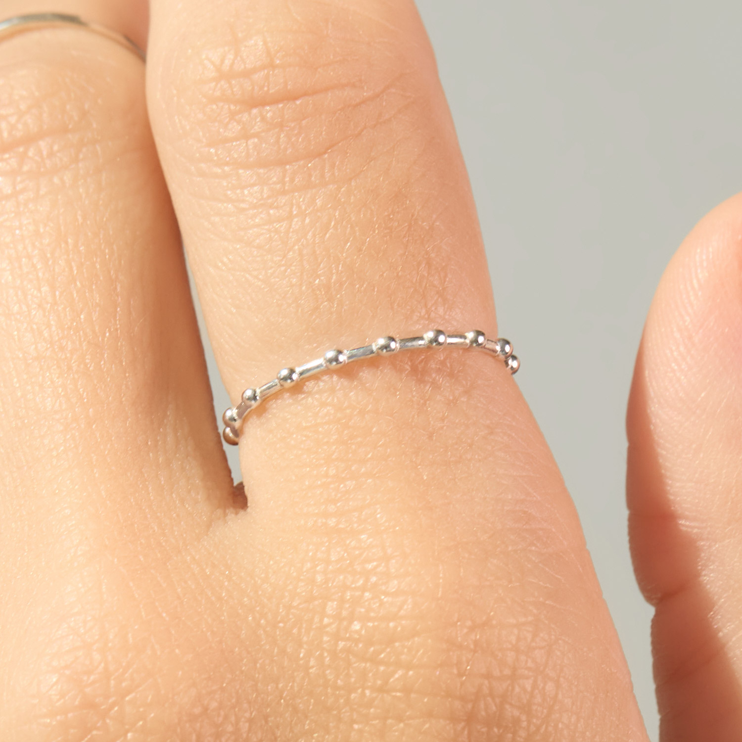 Poppy Seed Silver Ring 