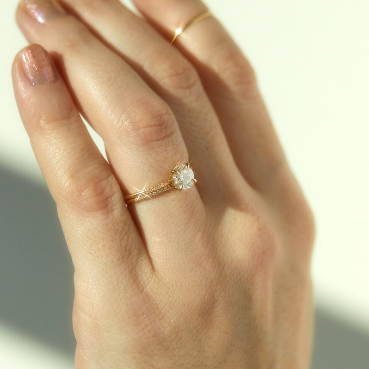Fairy Light Demi-Pavè°· Diamond Band 