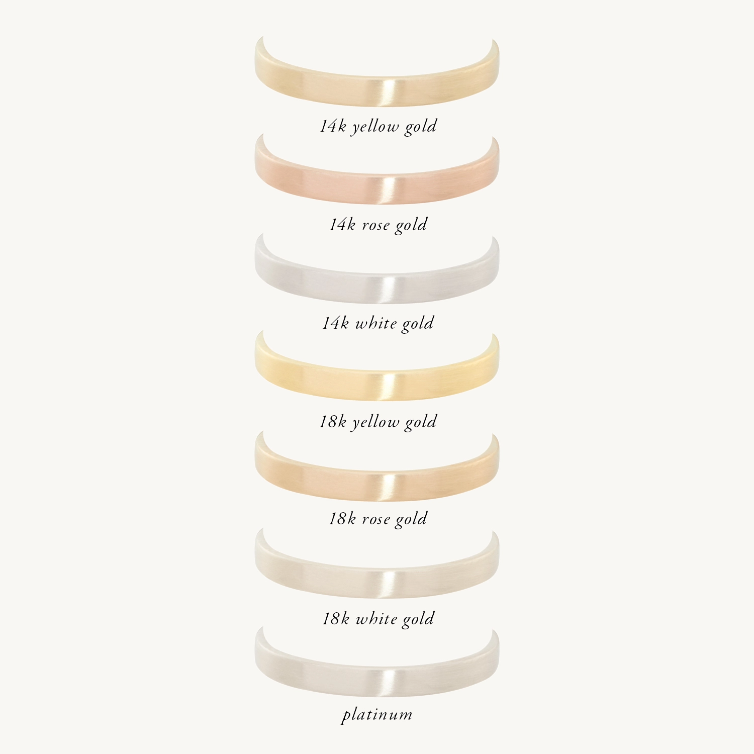 Catbird Classic Wedding Bands, Flat Band, 2mm 