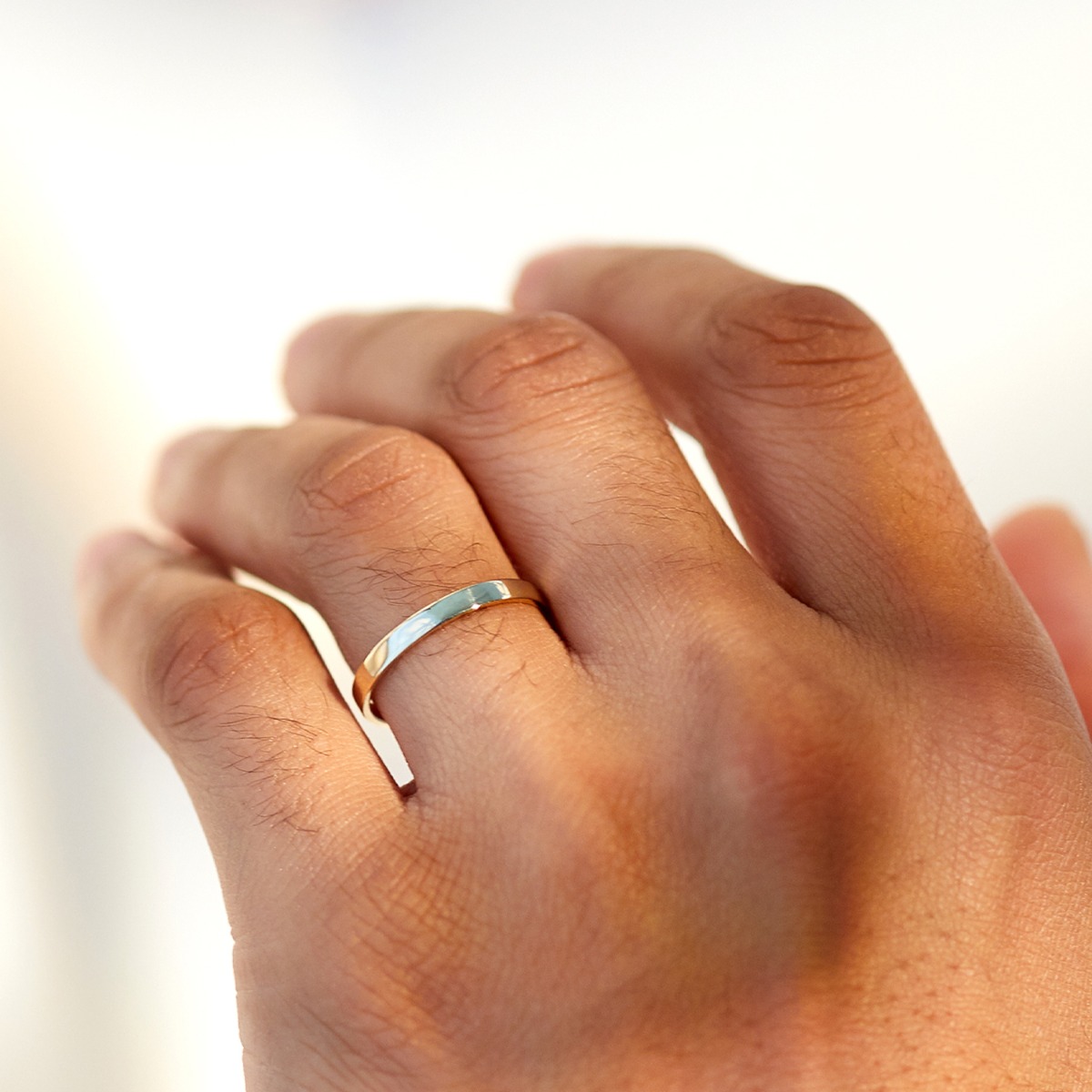 Catbird Classic Wedding Bands, Flat Band, 2mm