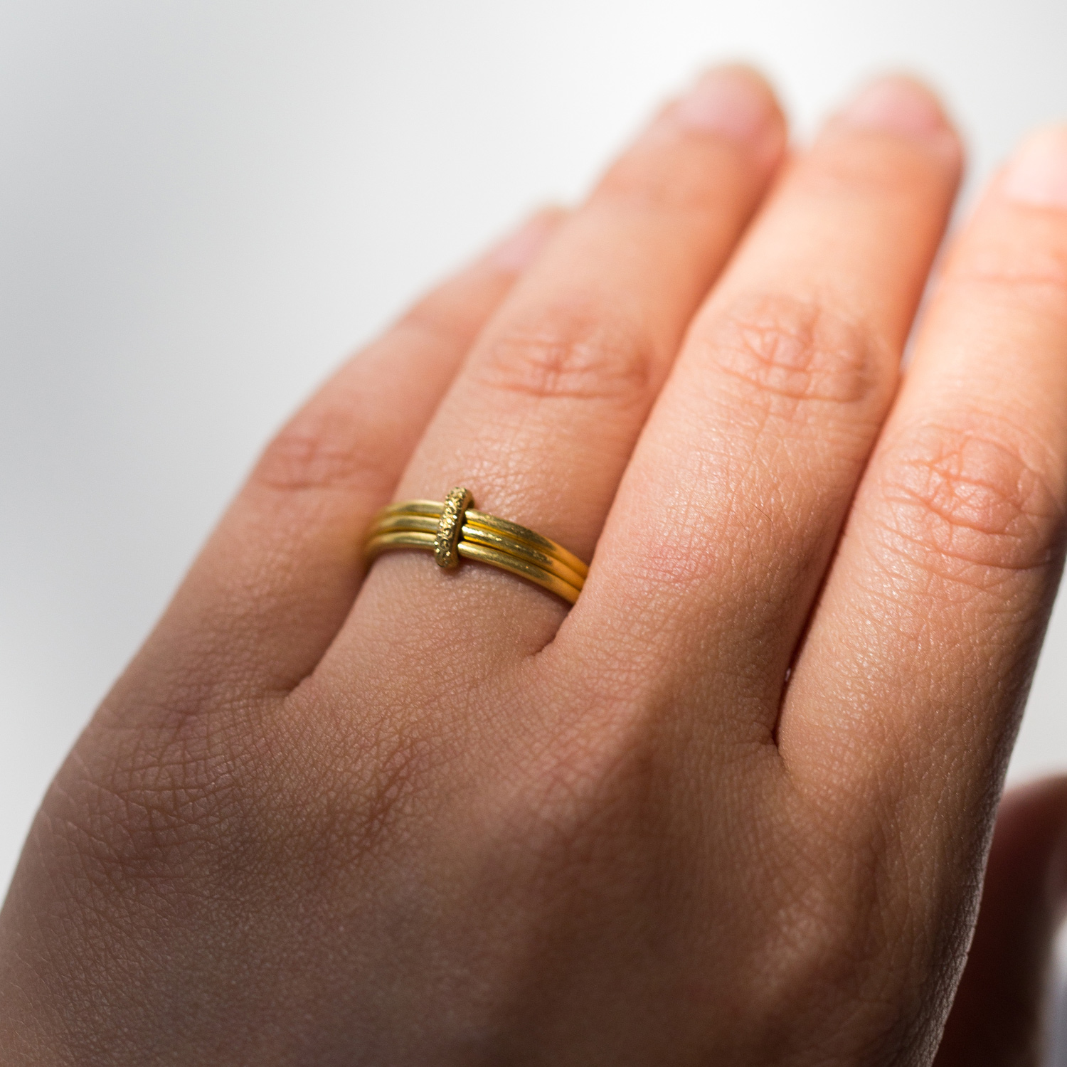 Trio Stack Rattle Ring - Catbird