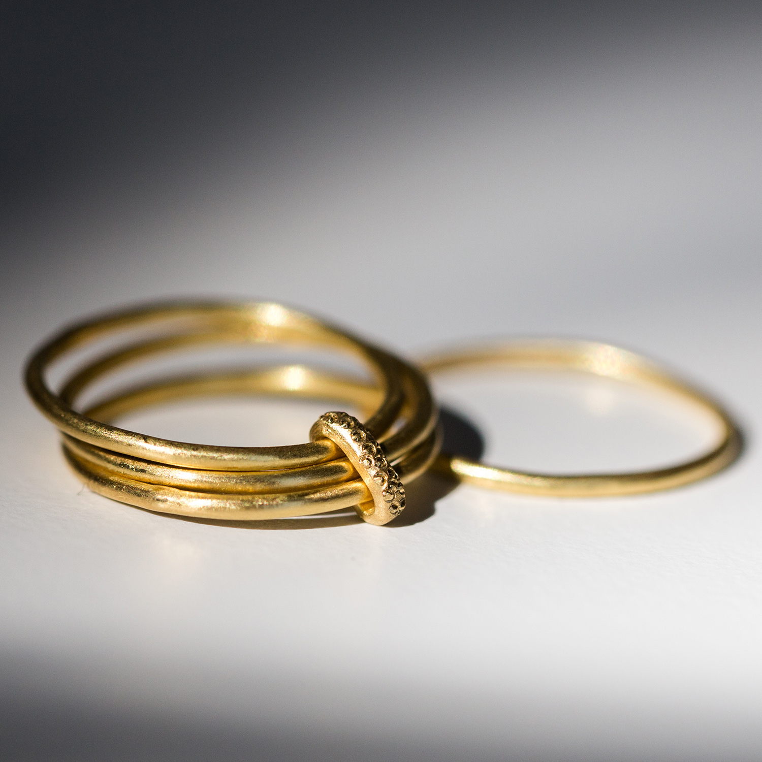 Trio Stack Rattle Ring - Catbird