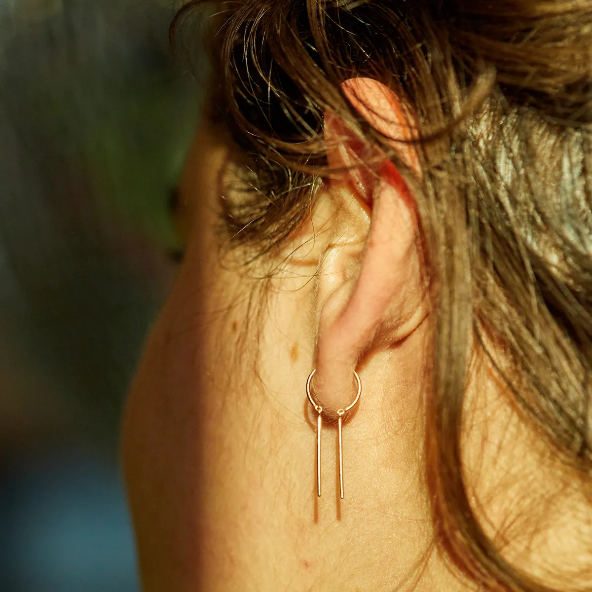 Chime Earring, Yellow Gold (single) 