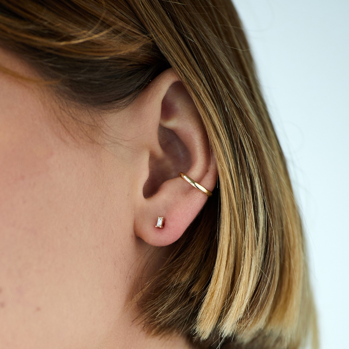 Baguette Stud, Diamond (Single) 
