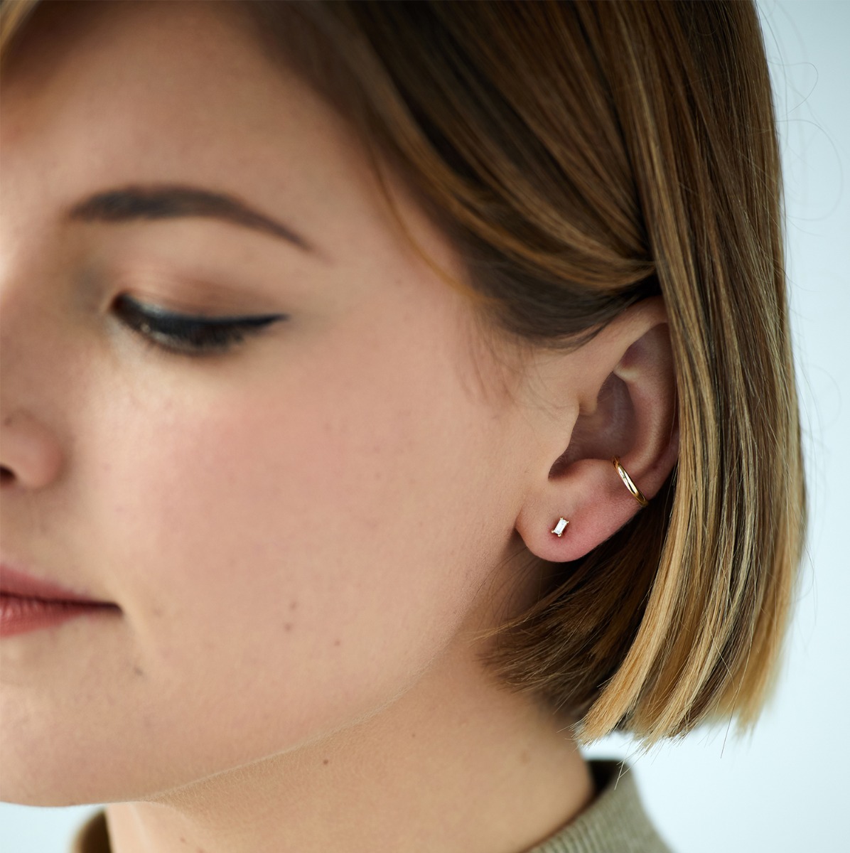 Baguette Stud, Diamond (Single)